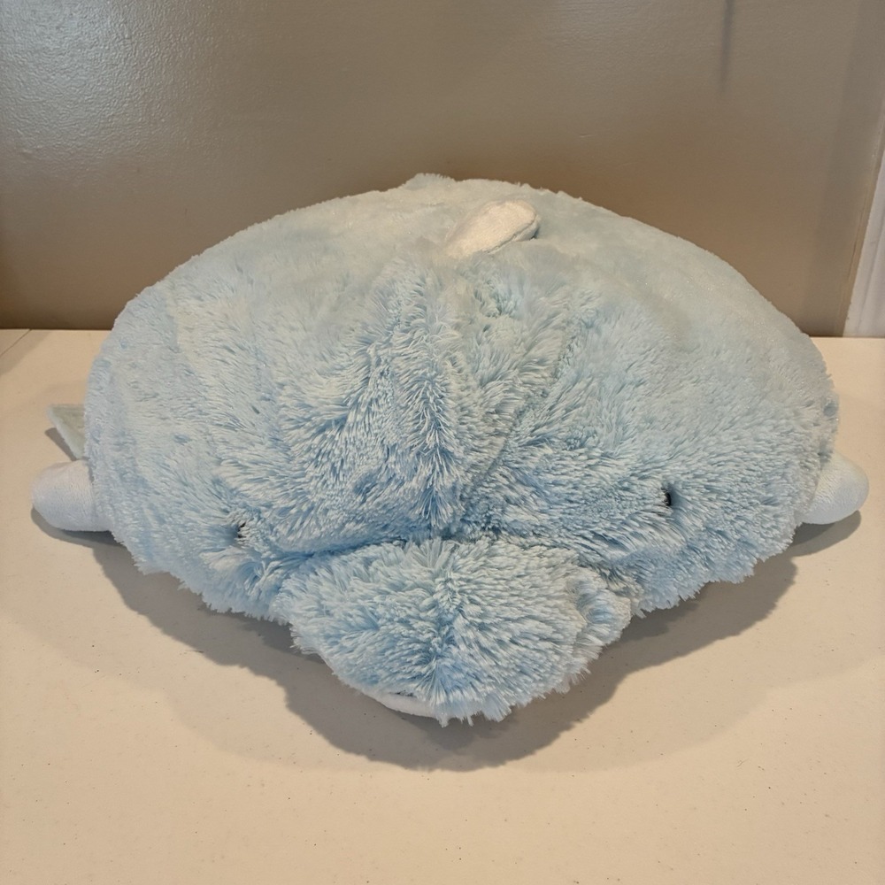 Pillow Pets Originals Blue Dolphin Squeaky 2010 Stuffed Plush Toy Blue‎ Lovey